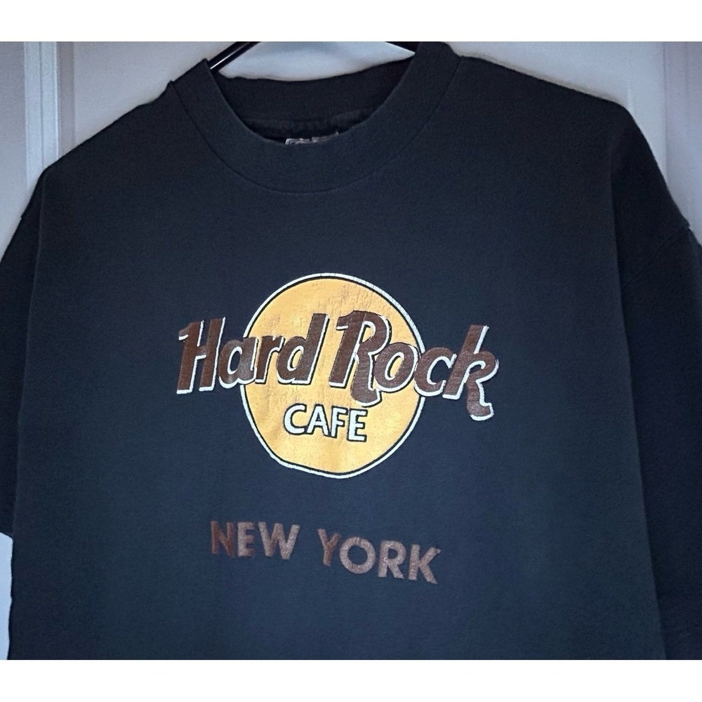 Vintage 90's Single Stitch Hard Rock Cafe New York Graphic T-Shirt Sz Mens Large